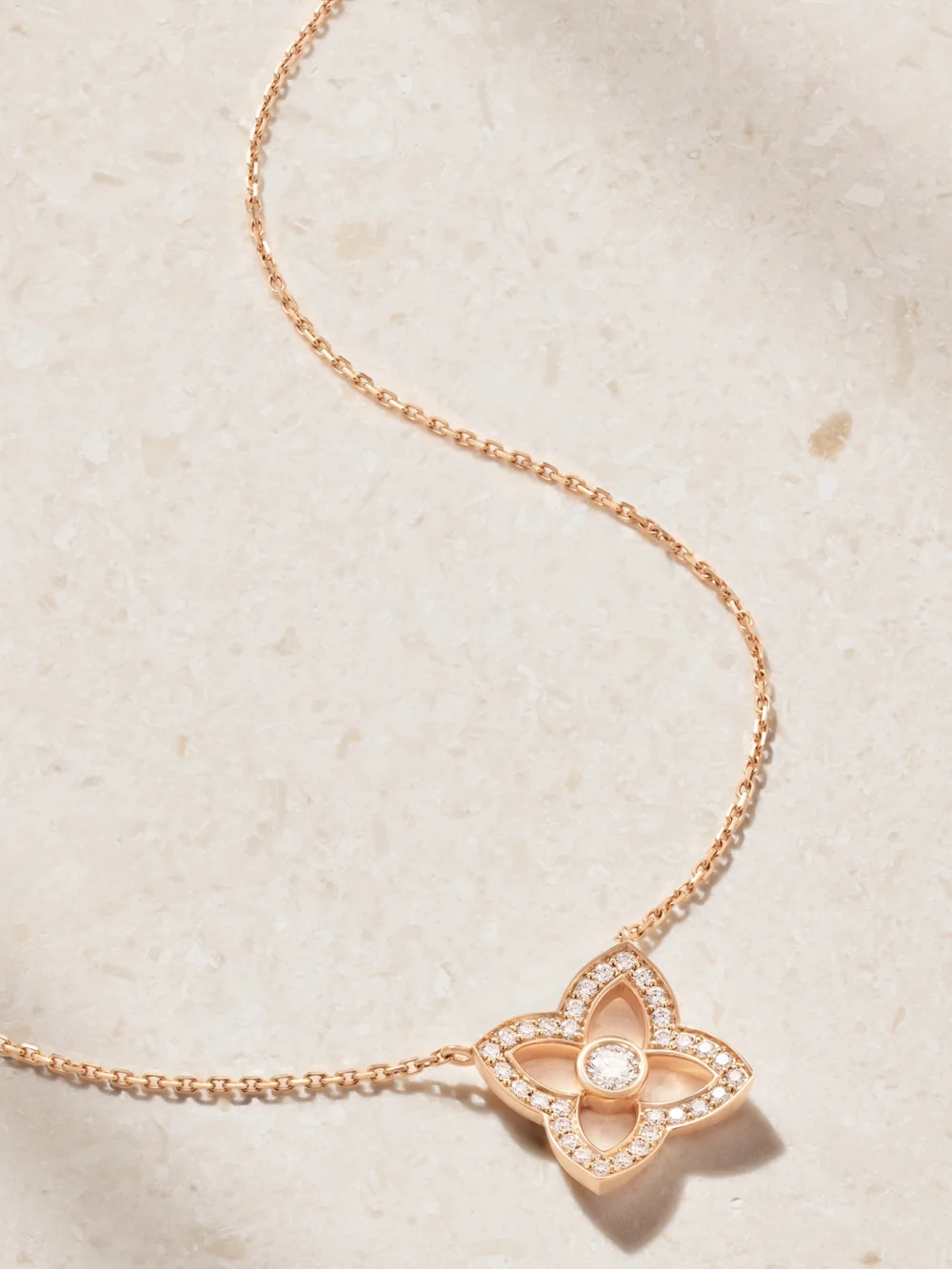 De Beers London Lotus By De Beers 18-karat Rose Gold Diamond Necklace