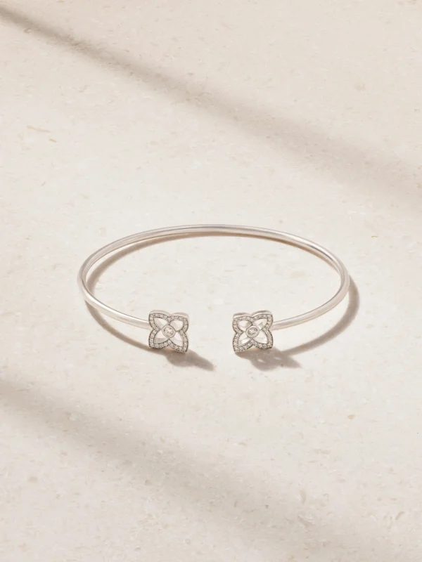 De Beers London Lotus By De Beers 18-karat White Gold Diamond Bangle