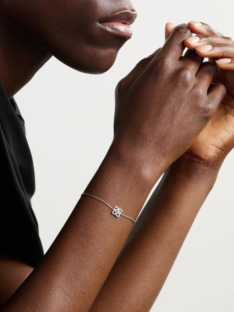 De Beers London Lotus By De Beers 18-karat White Gold Diamond Bracelet