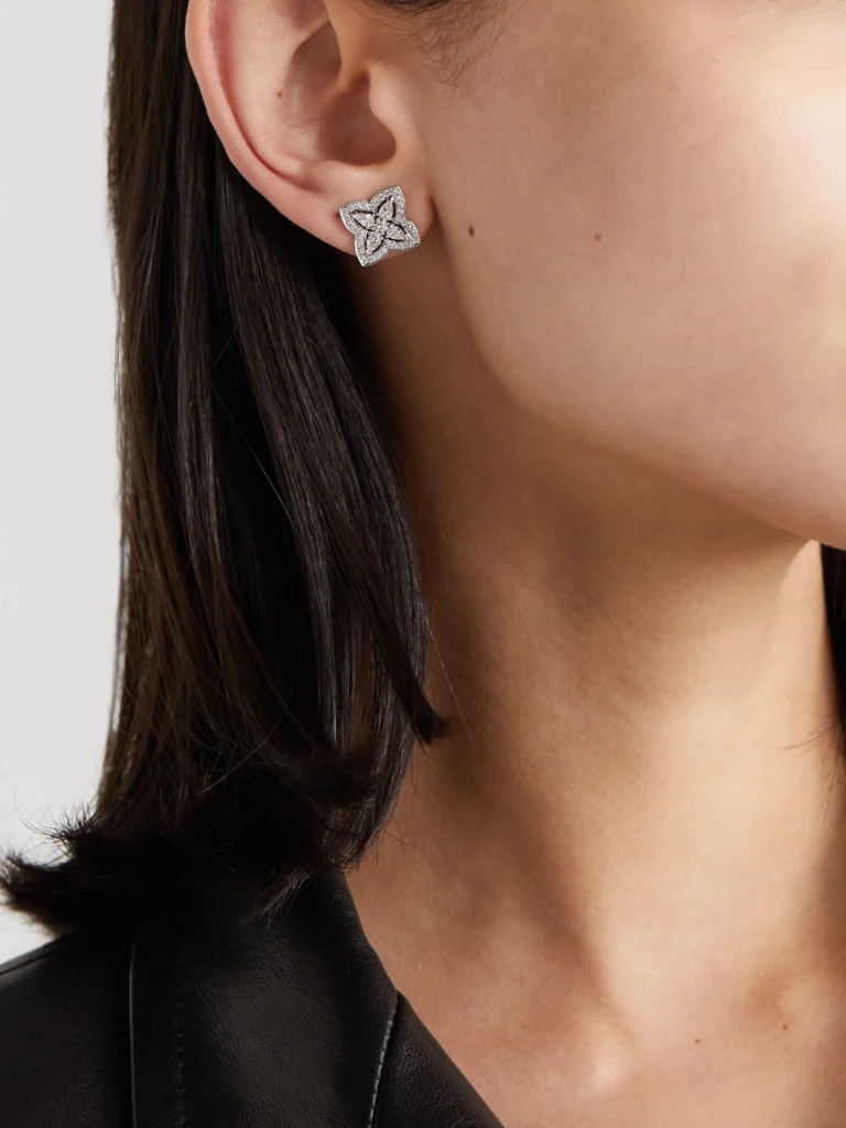 De Beers London Lotus By De Beers 18-karat White Gold Diamond Earrings