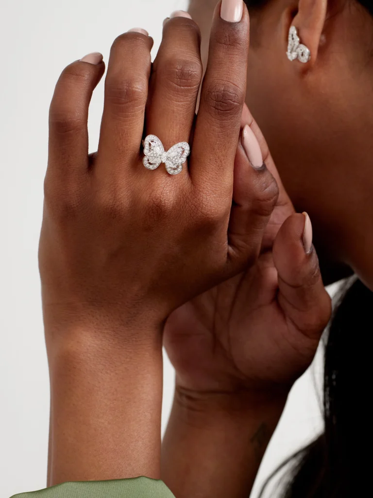 De Beers London Portraits of Nature Butterfly 18-karat White Gold Diamond Ring