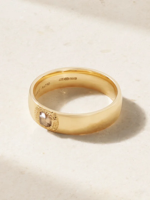 De Beers London Talisman Large 18-karat Gold Diamond Ring