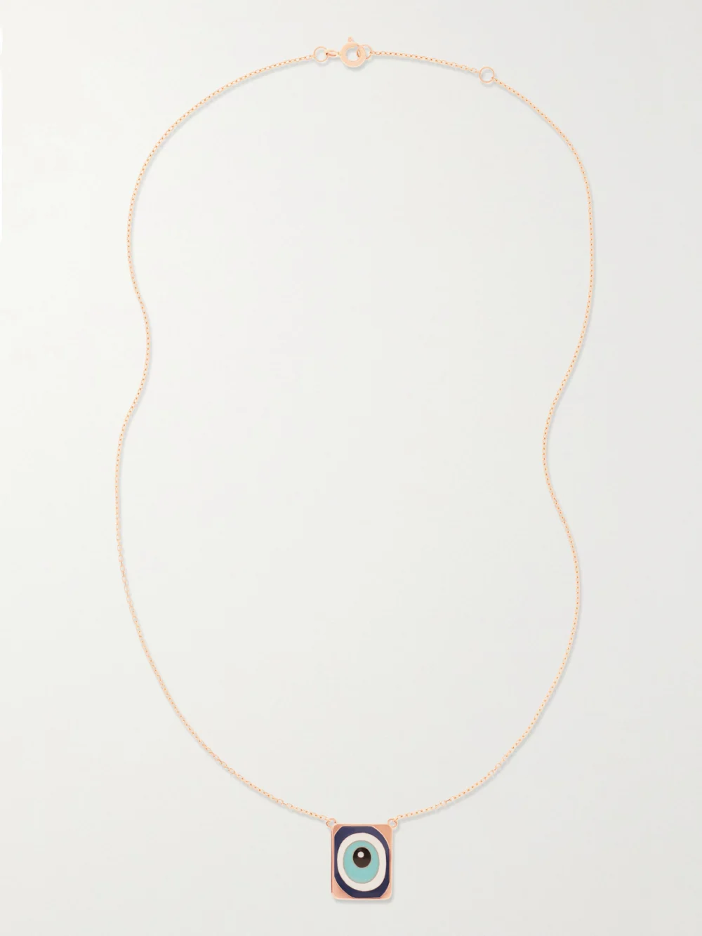 Close-up detail of the Diane Kordas 18-karat Rose Gold, Enamel and Diamond Necklace