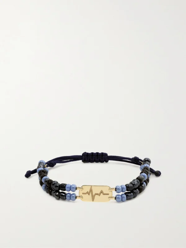 Diane Kordas Double Strand 18-karat Gold Beaded Bracelet
