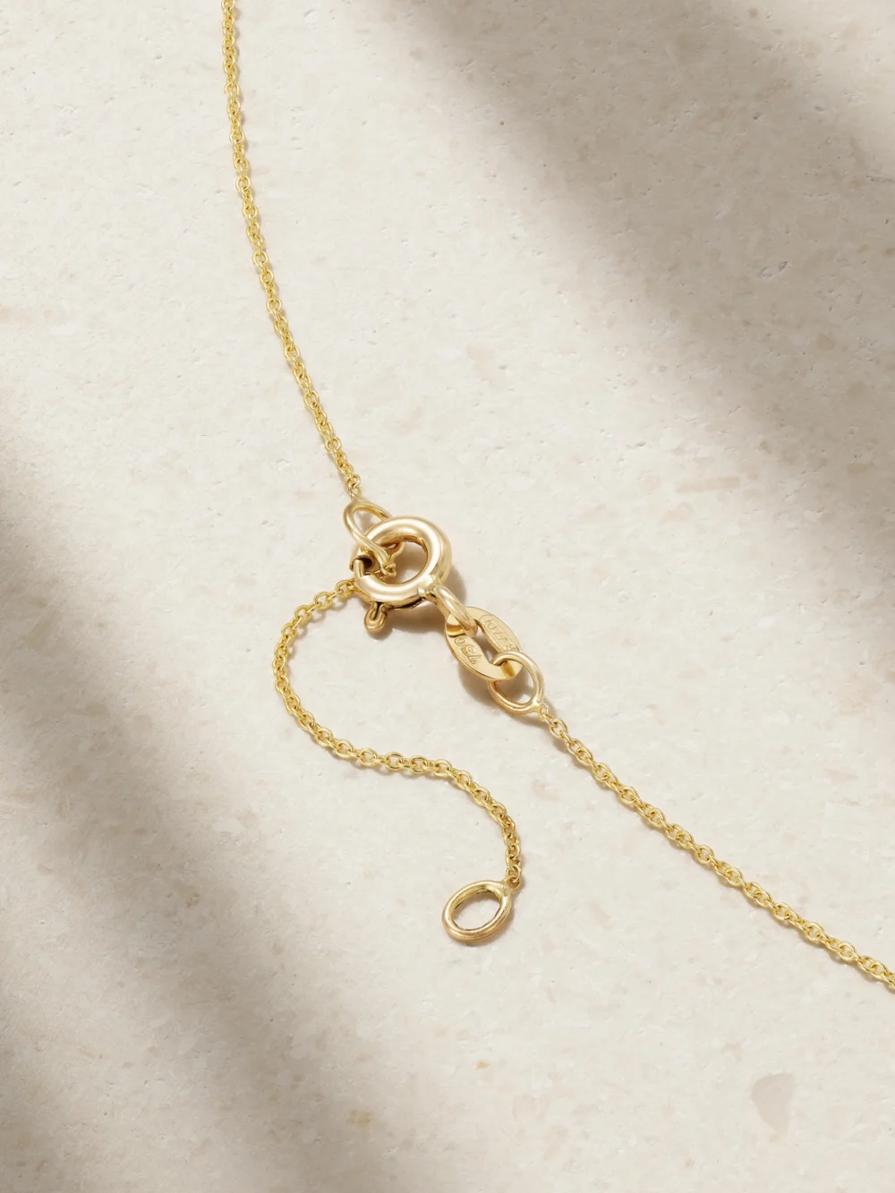 Back view of the Diane Kordas Evil Eye 18-karat Gold Diamond Necklace