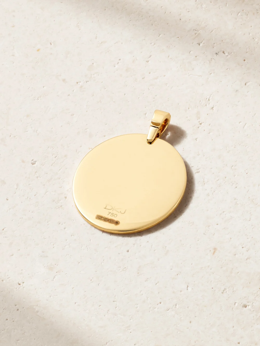 Back view of the Diane Kordas Lion 18-karat Gold, Diamond, Sapphire and Enamel Pendant