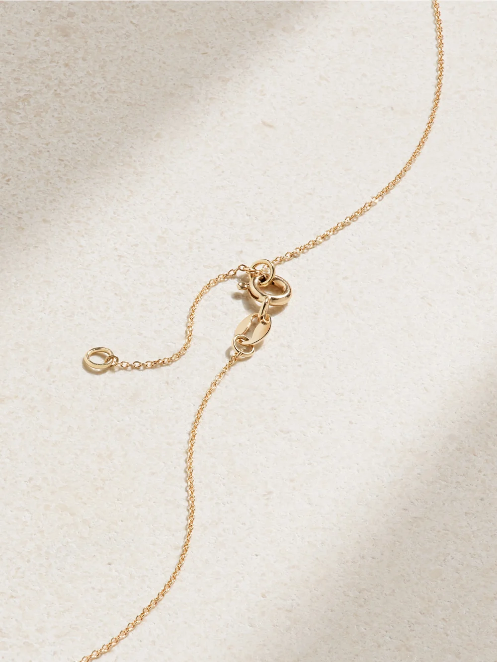Back view of the Diane Kordas Mrs. 18-karat Gold, Emerald and Diamond Necklace