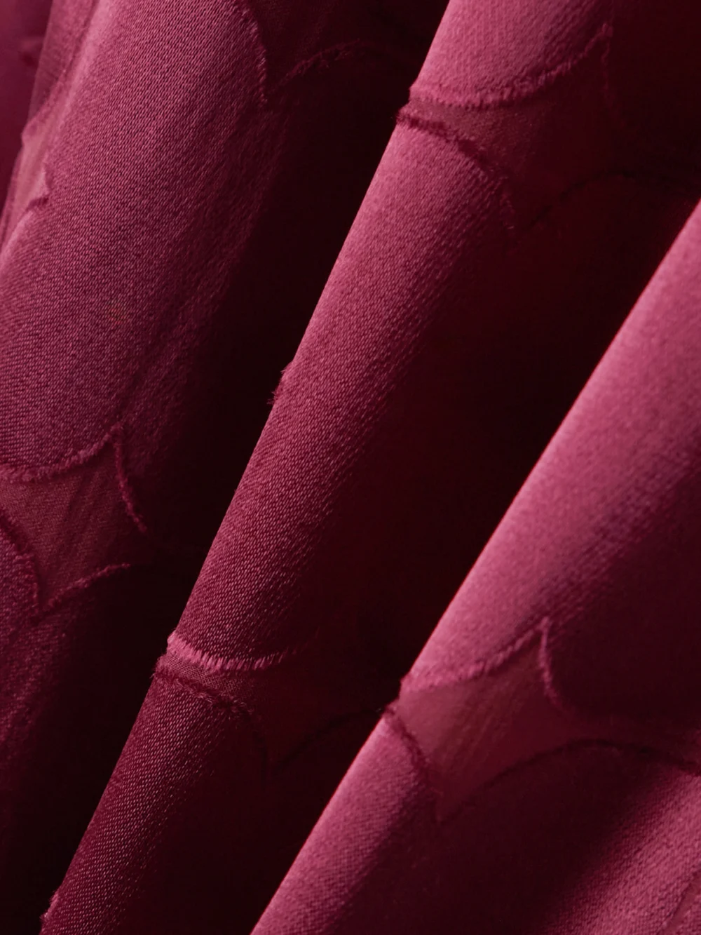 Close-up detail of the Dima Ayad Geometric Devoré-satin Straight-leg Pants