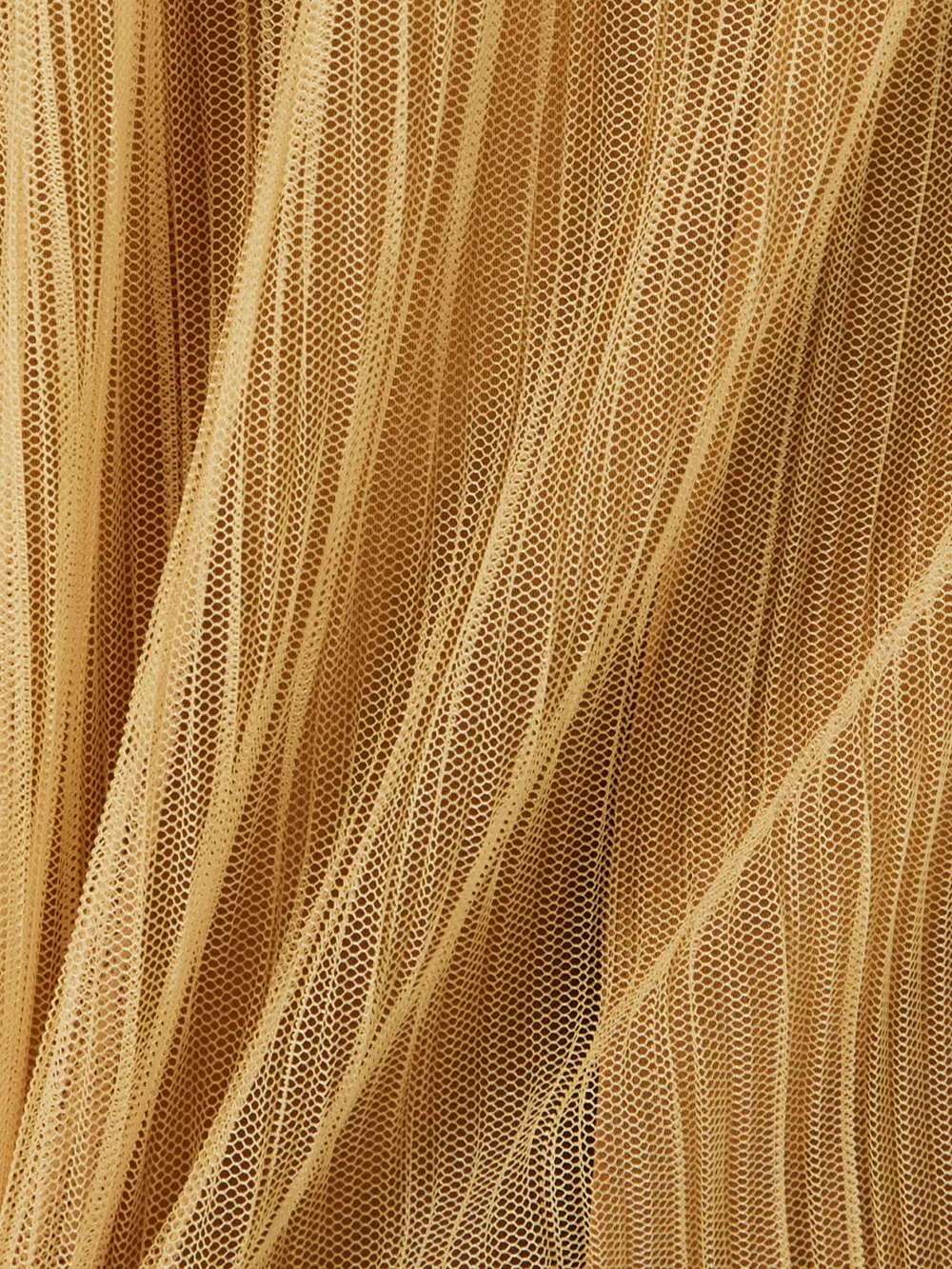 Close-up detail of the Dima Ayad Metallic Plissé Tulle Wide-leg Pants