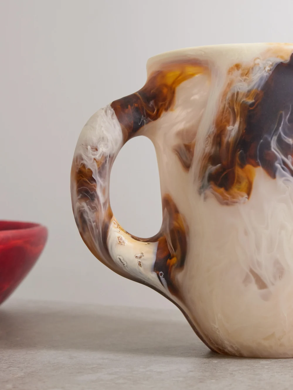 Close-up detail of the Dinosaur Designs Rock Large 23cm Swirled Resin Jug