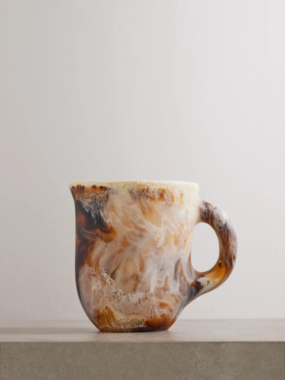 Dinosaur Designs Rock Large 23cm Swirled Resin Jug in beige