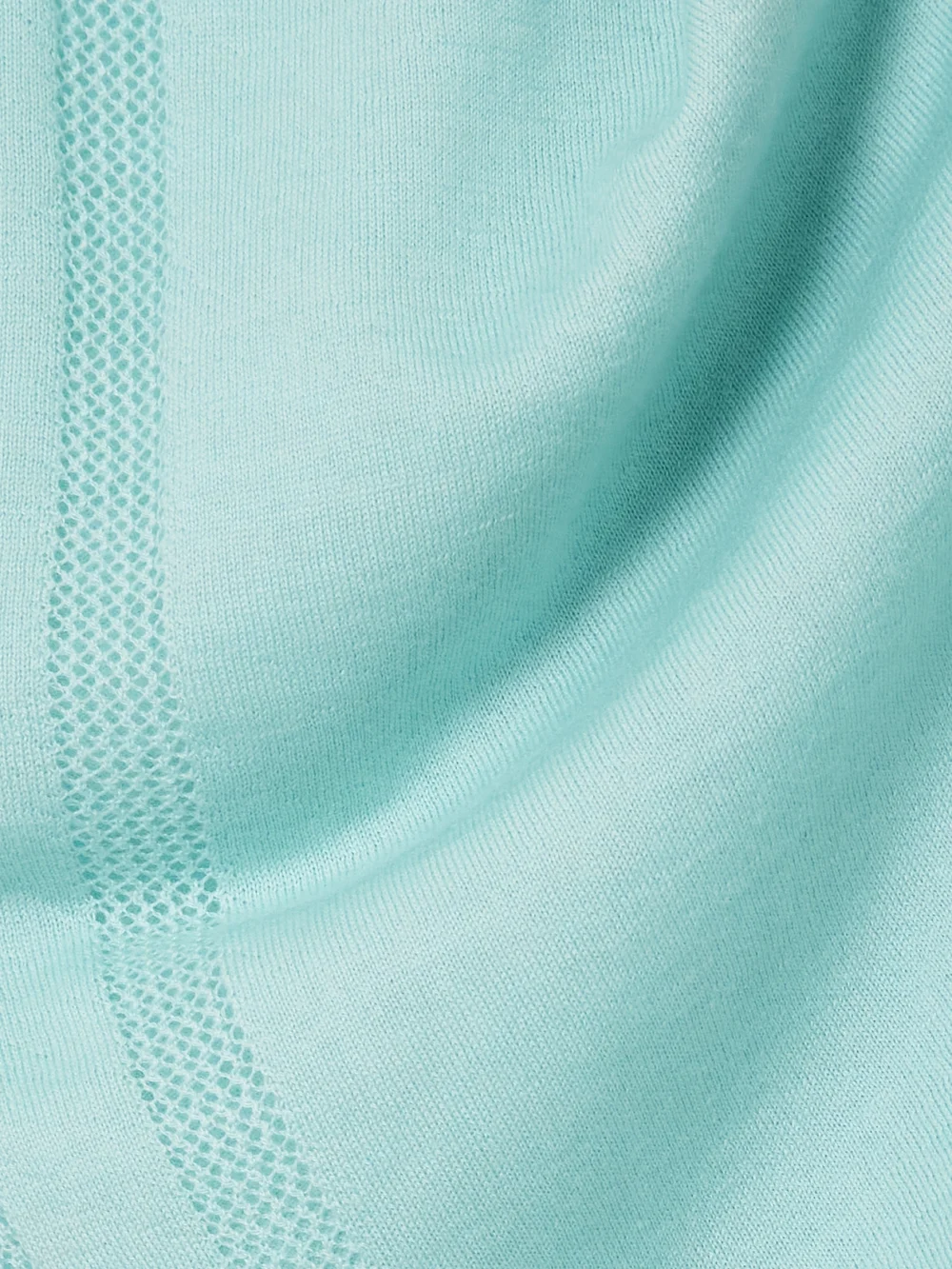 Close-up detail of the Diotima Brompton Pointelle-trimmed Cashmere Midi Skirt