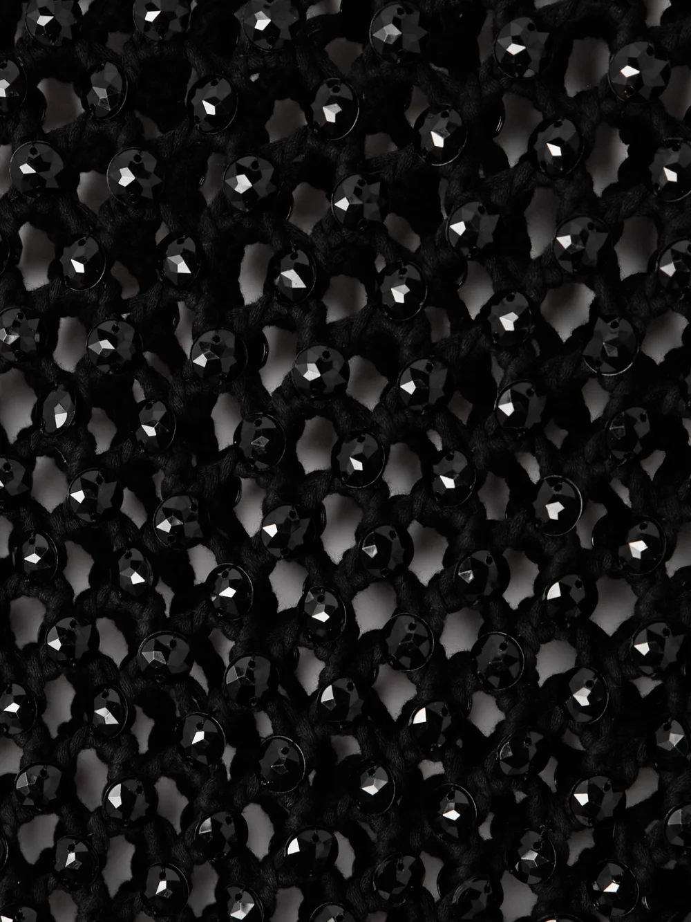 Close-up detail of the Diotima Spice Crystal-embellished Crocheted Cotton-blend Midi Skirt