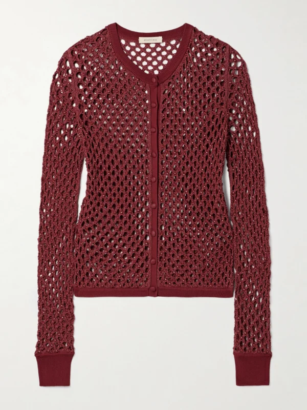 Diotima Zora Bead-embellished Crocheted Cotton-blend Cardigan