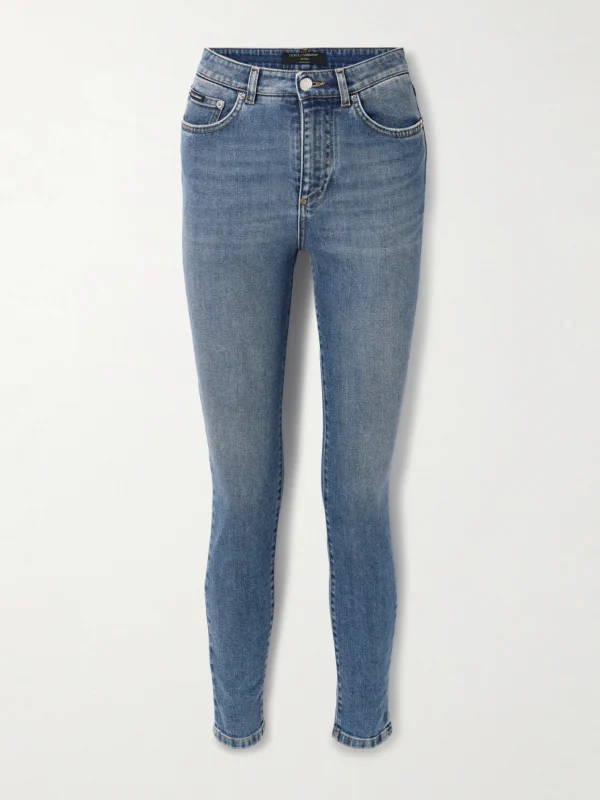 Dolce & Gabbana Appliquéd High-rise Skinny Jeans