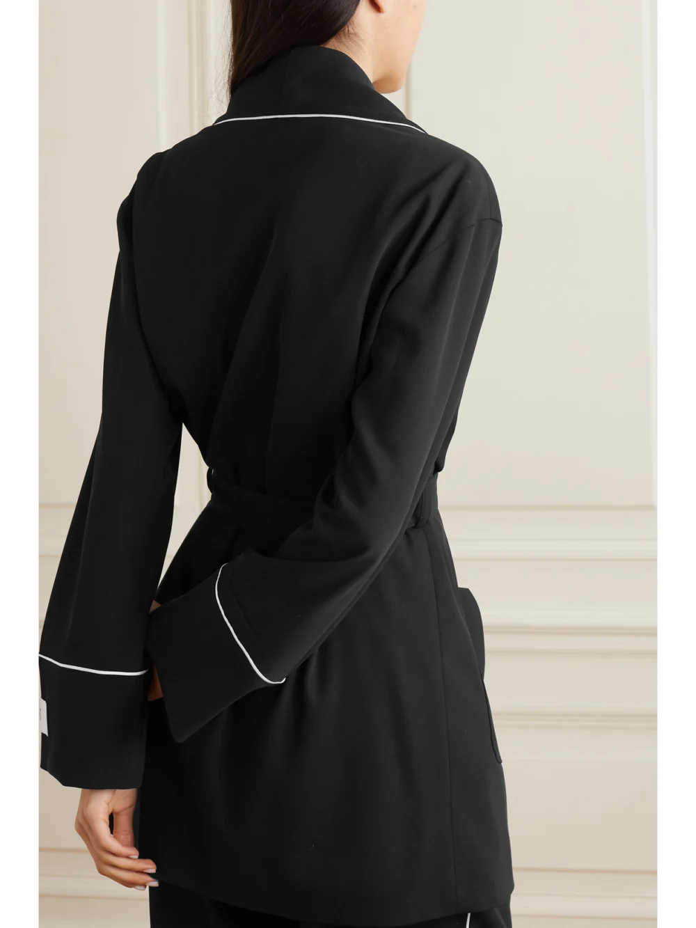 Back view of the Dolce & Gabbana Belted Stretch-wool Jacket