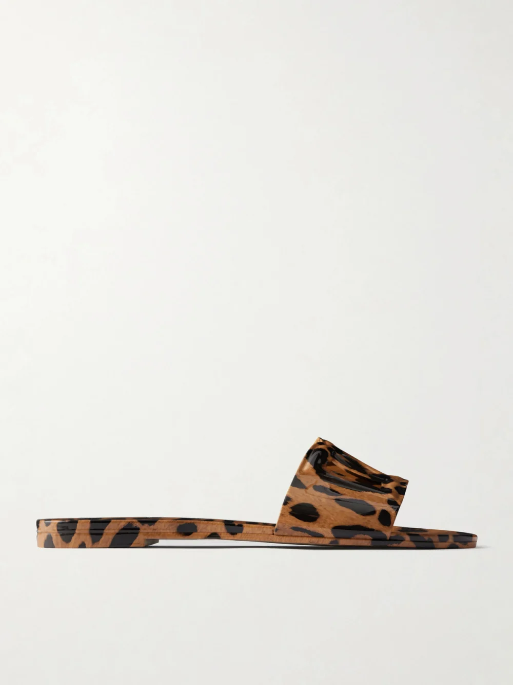Dolce & Gabbana Bianca Logo-embossed Leopard-print Rubber Flats in leopard print