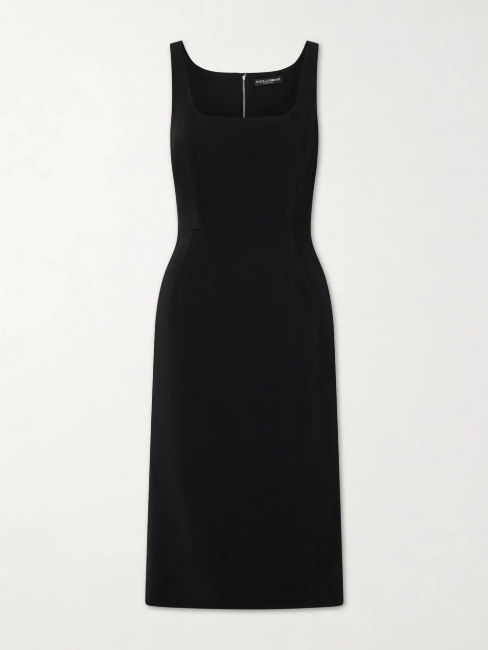 Dolce & Gabbana Cady Midi Dress in black