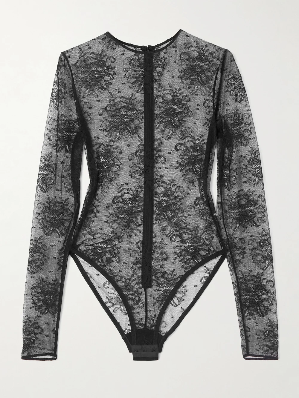 Dolce & Gabbana Chantilly Lace Bodysuit in black