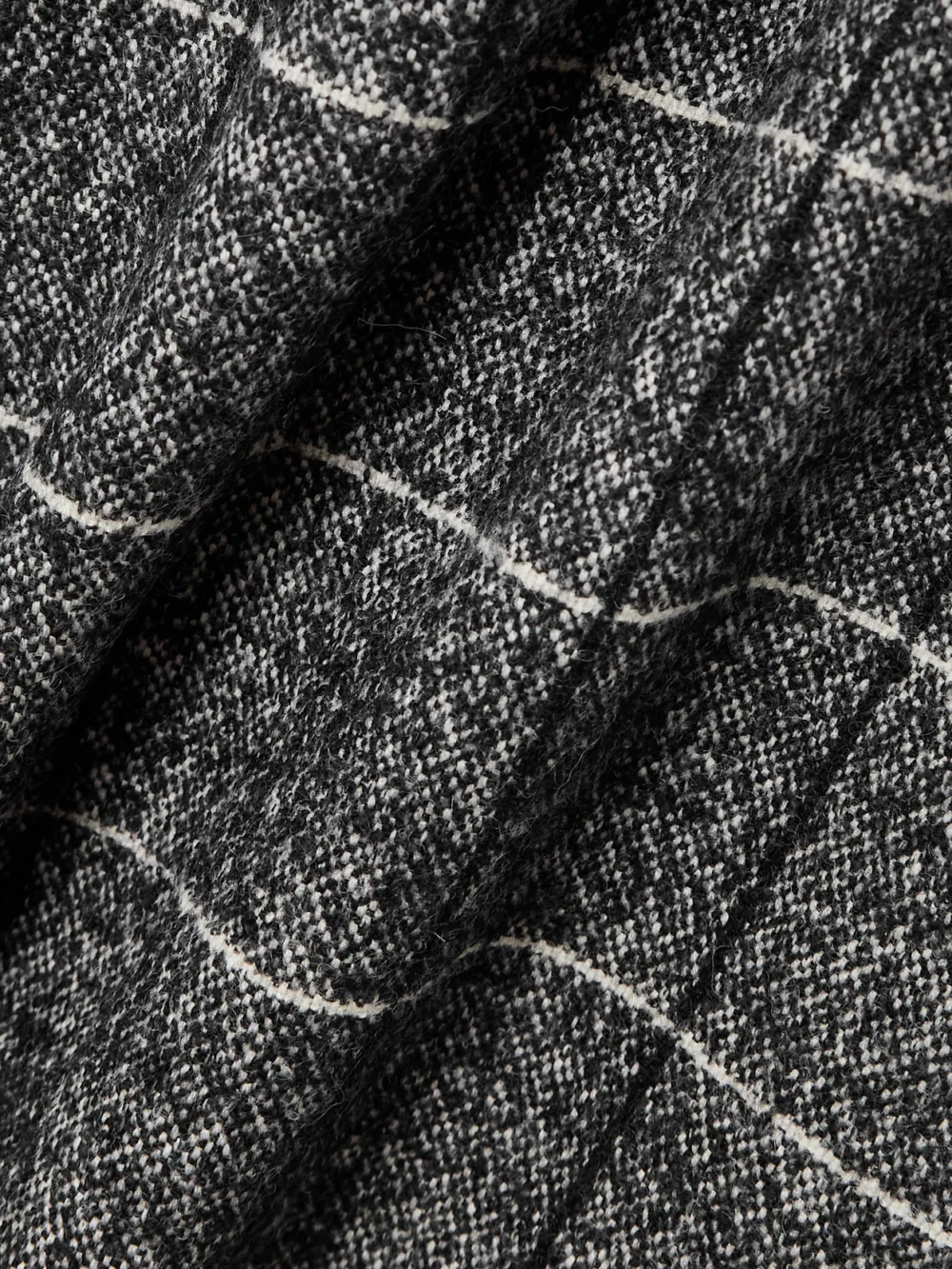 Close-up detail of the Dolce & Gabbana Checked Wool-blend Wide-leg Pants