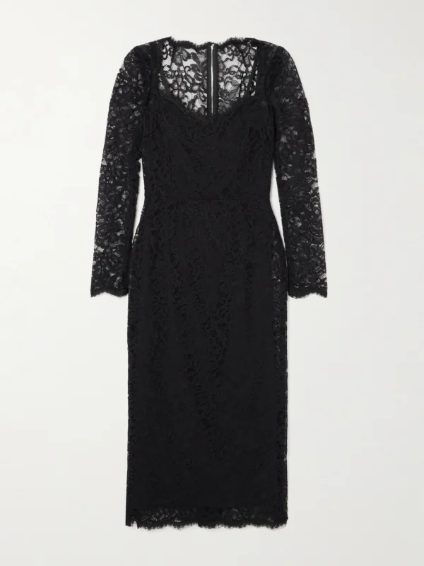 Dolce & Gabbana Corded Lace Midi Dress