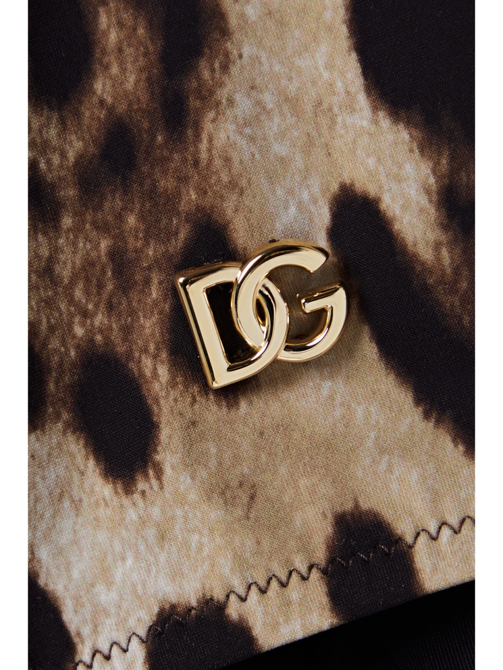 Close-up detail of the Dolce & Gabbana Cutout Leopard-print Underwired Swimsuit