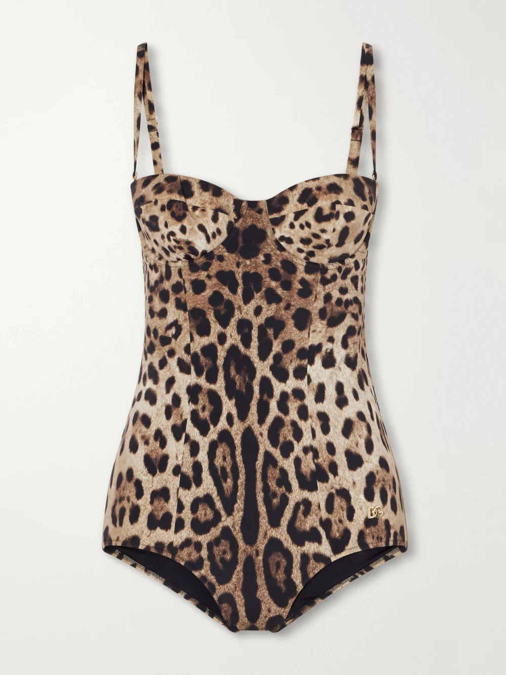 Dolce & Gabbana Cutout Leopard-print Underwired Swimsuit in leopard print