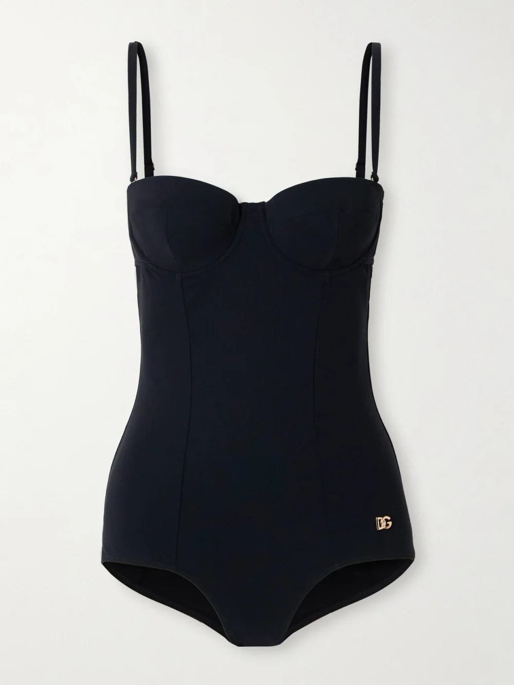 Dolce & Gabbana Cutout Underwired Swimsuit in black