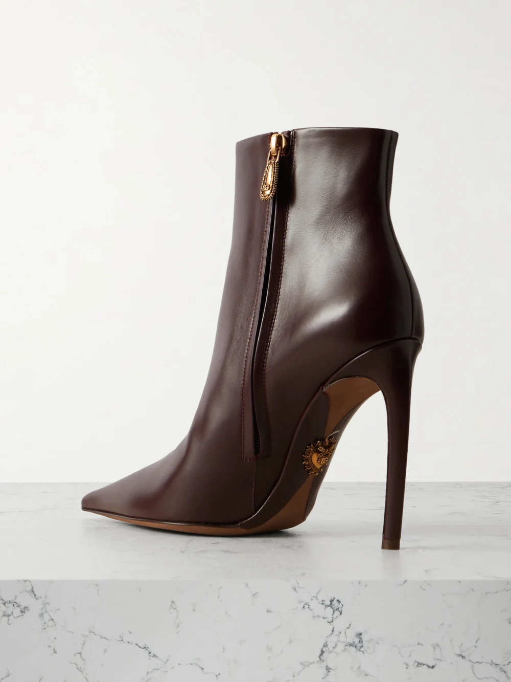 Back view of the Dolce & Gabbana Devotion Leather Ankle Boots