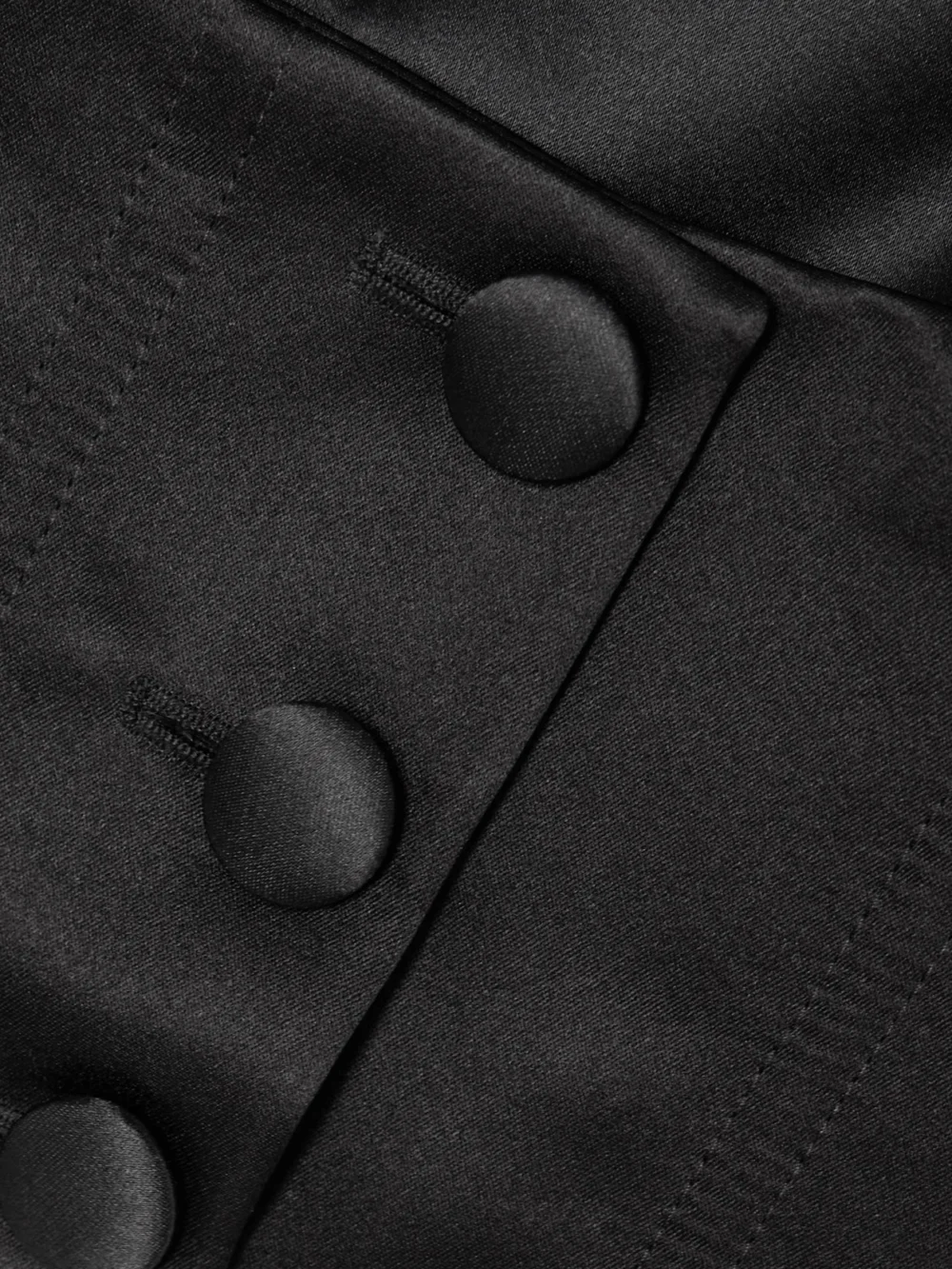 Close-up detail of the Dolce & Gabbana Double-breasted Duchesse Silk-satin Vest