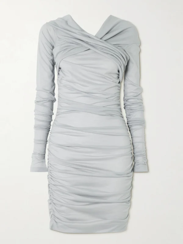 Dolce & Gabbana Draped Wool-jersey Mini Dress