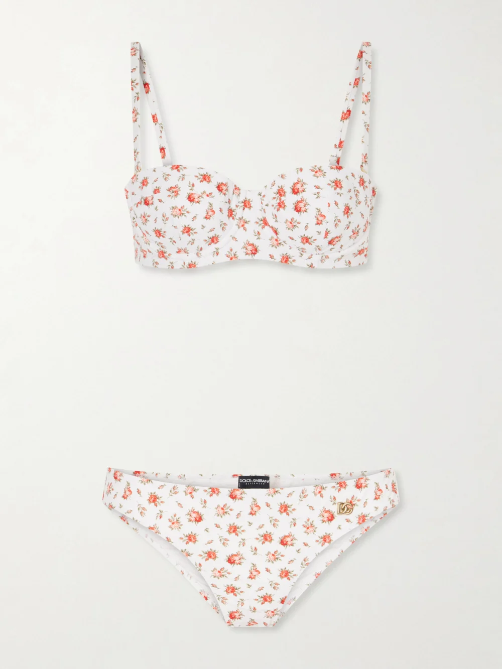 Dolce & Gabbana Floral-print Bikini in white