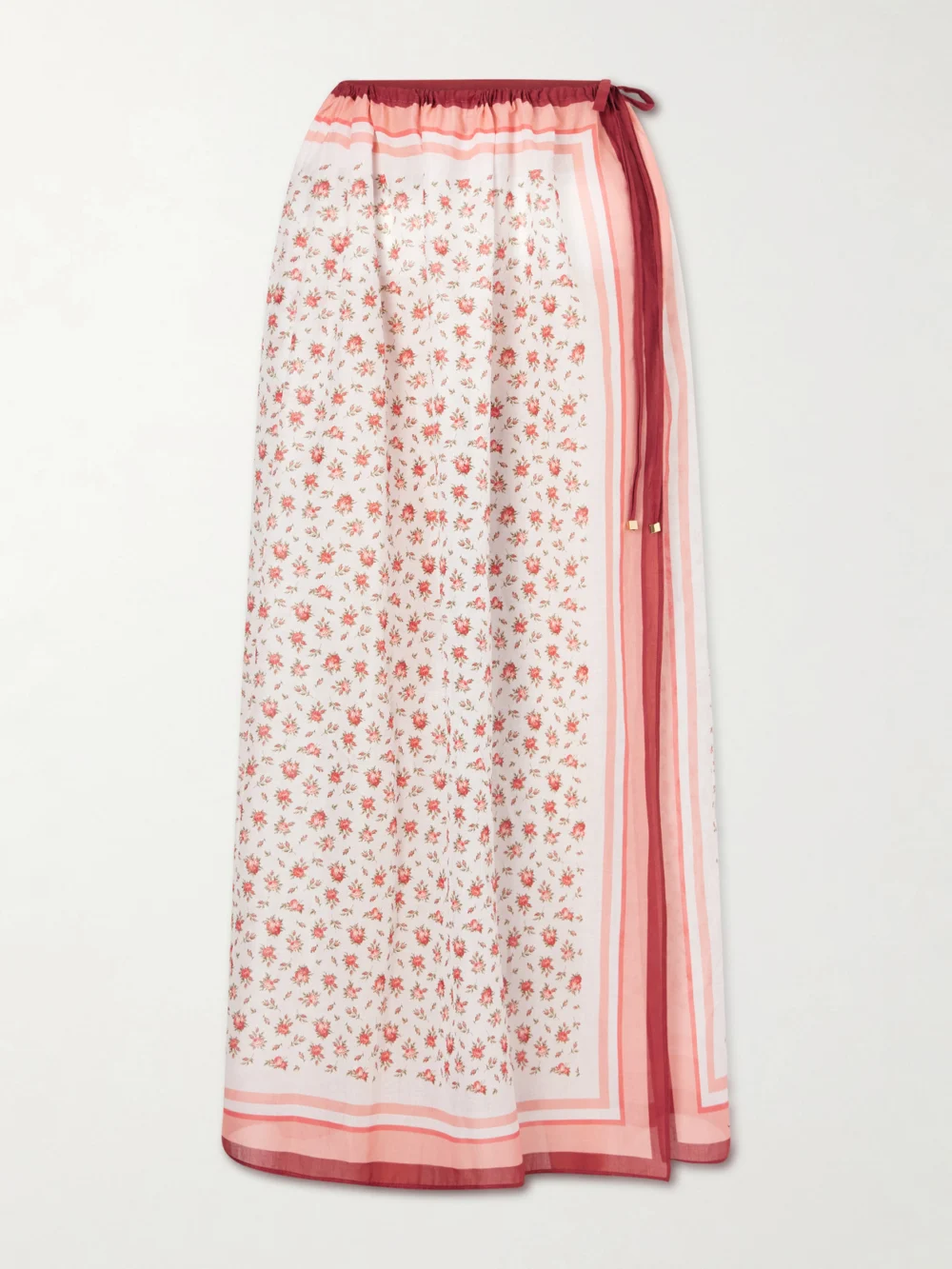Dolce & Gabbana Floral-print Cotton-voile Cover-up in white