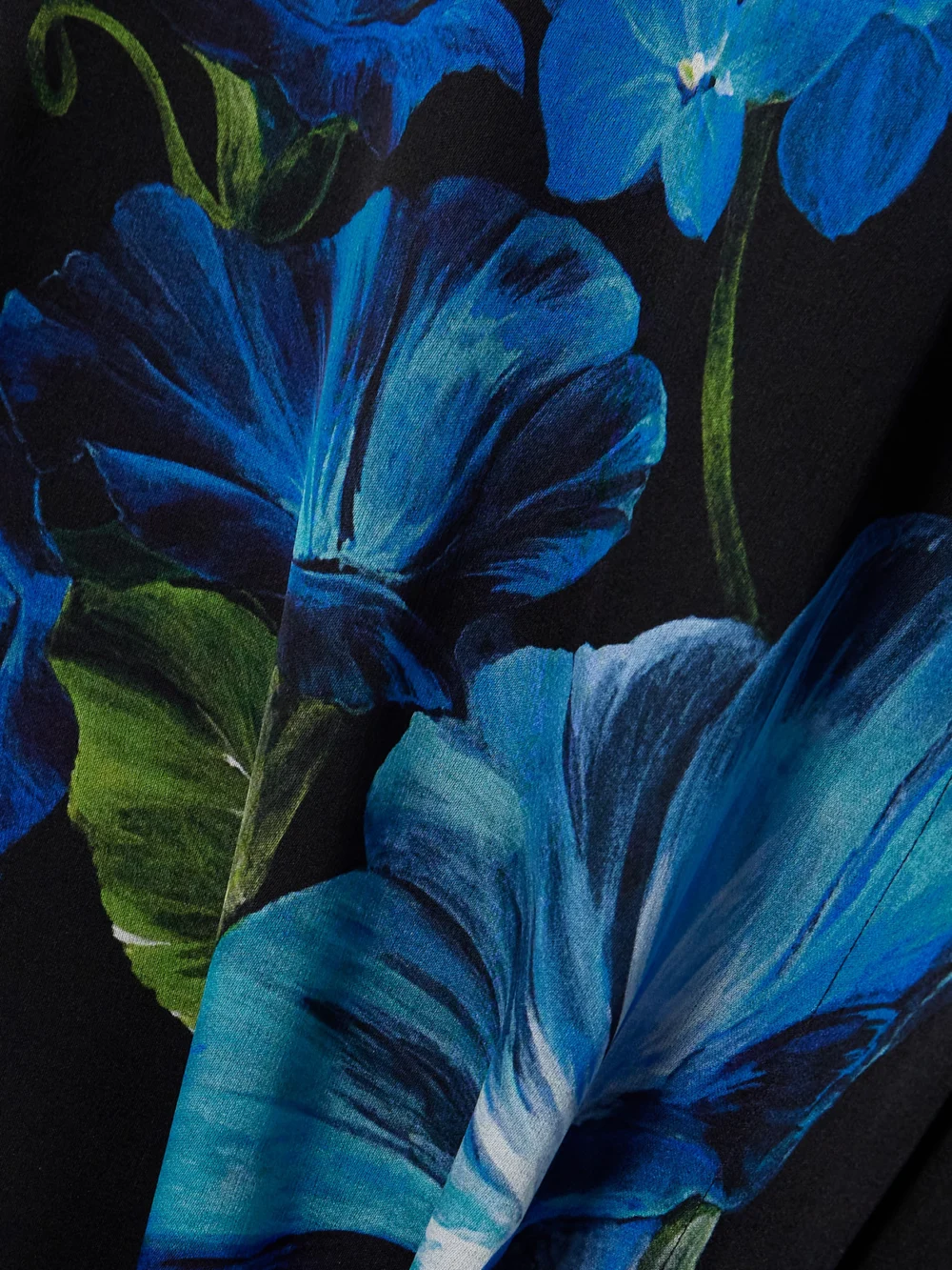 Close-up detail of the Dolce & Gabbana Floral-print Silk Blouse