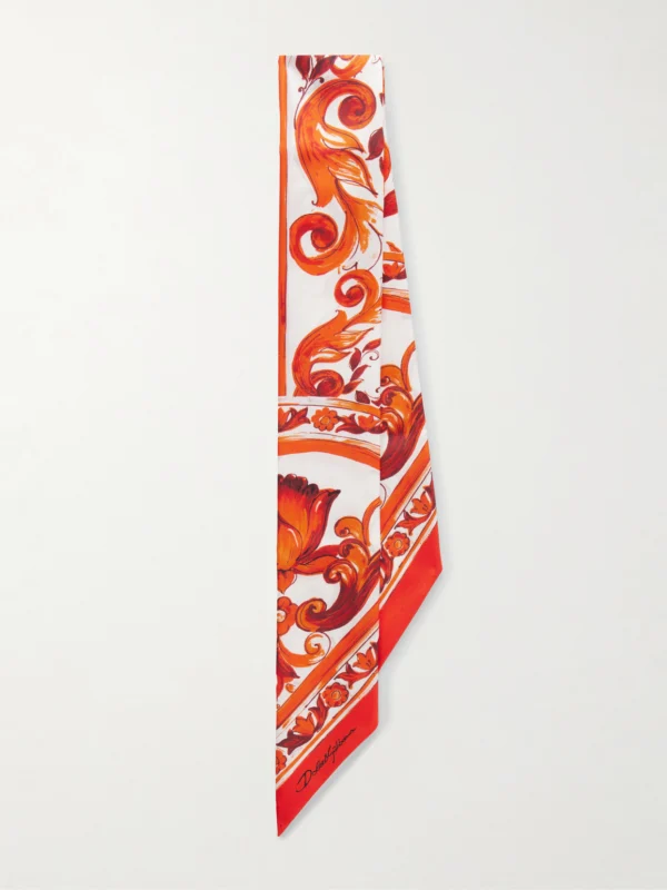 Dolce & Gabbana Floral-print Silk-twill Scarf