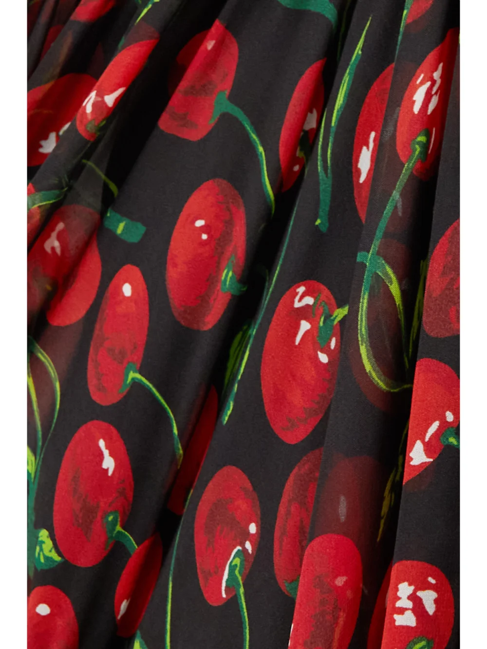 Close-up detail of the Dolce & Gabbana Gathered Printed Silk-blend Chiffon Maxi Dress