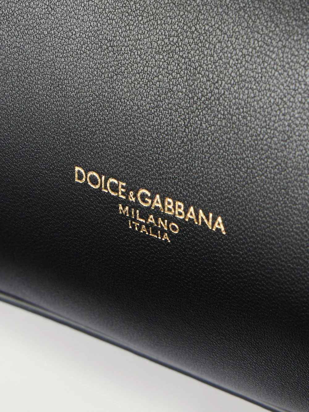 Close-up detail of the Dolce & Gabbana Grandma Medium Leather Top-handle Bag