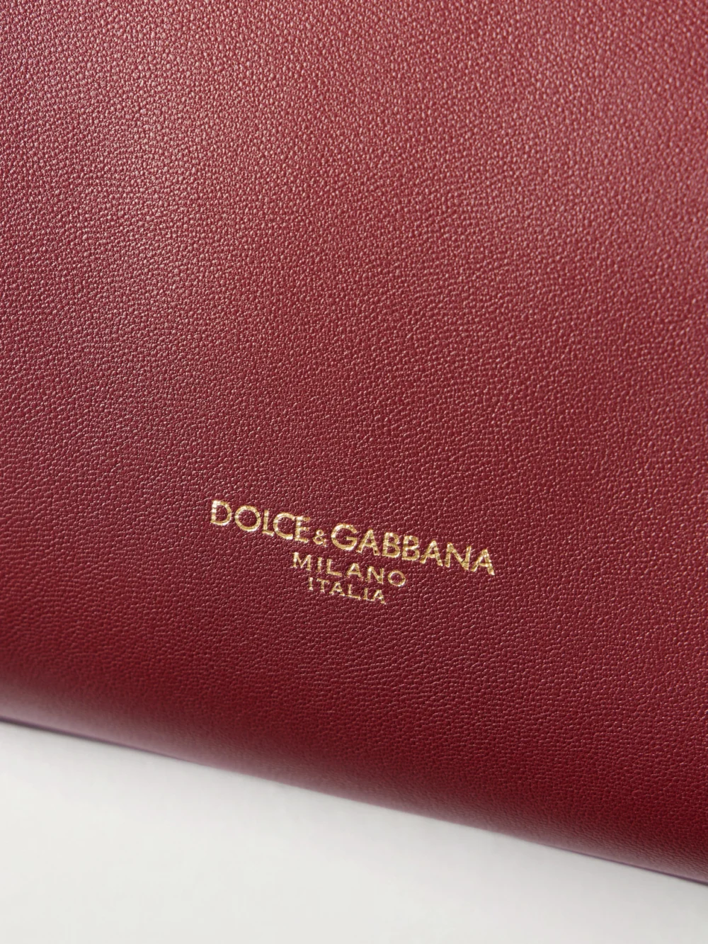 Close-up detail of the Dolce & Gabbana Grandma Medium Leather Top-handle Bag