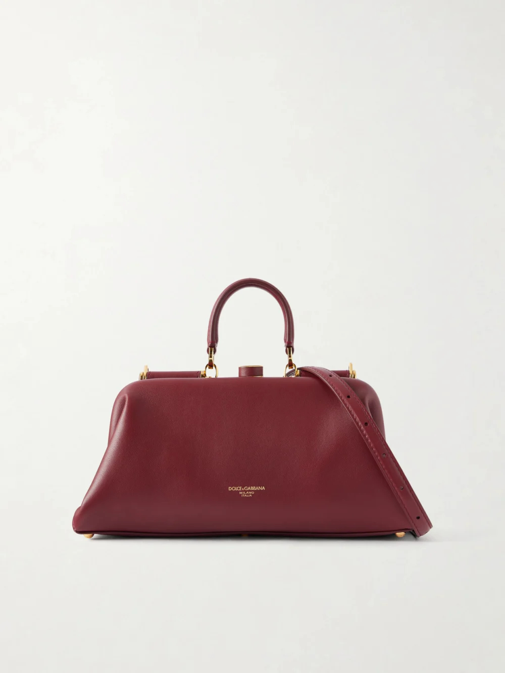 Dolce & Gabbana Grandma Medium Leather Top-handle Bag in red