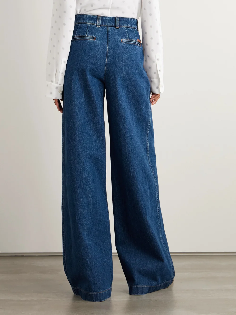 Back view of the Dolce & Gabbana High-rise Wide-leg Jeans