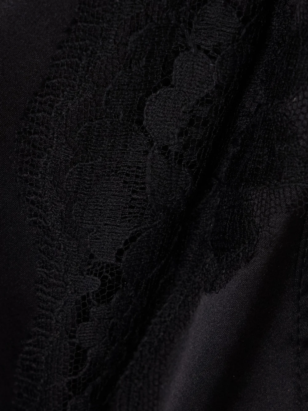 Close-up detail of the Dolce & Gabbana Lace-trimmed Silk-blend Satin Bodysuit