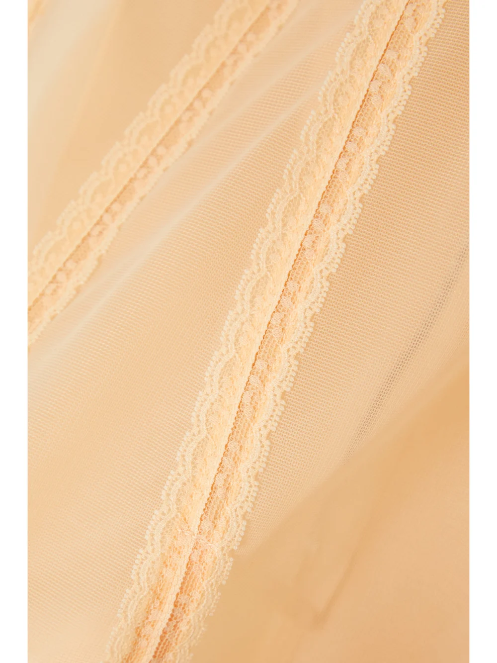 Close-up detail of the Dolce & Gabbana Lace-trimmed Stretch-tulle Bodysuit