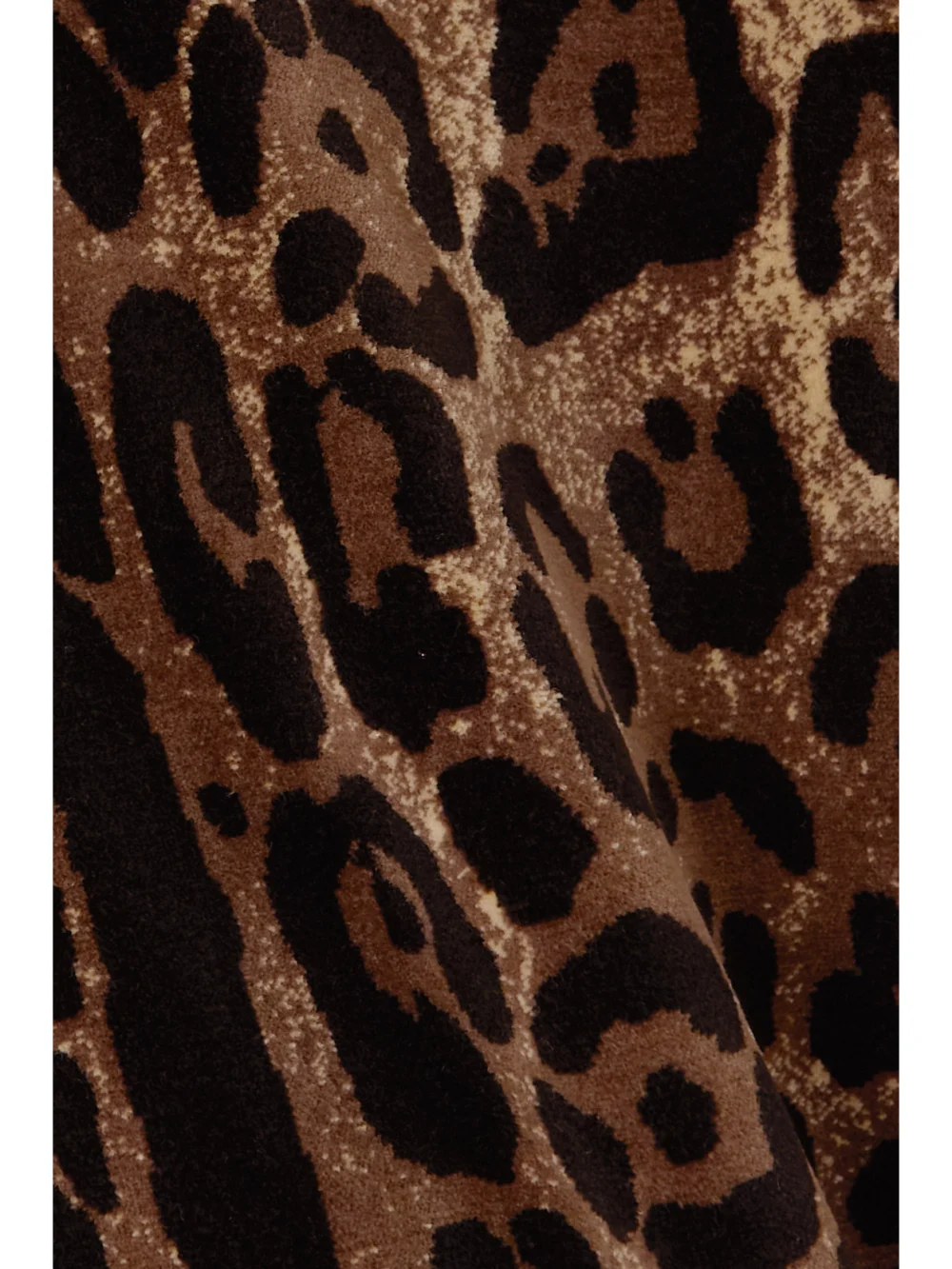 Close-up detail of the Dolce & Gabbana Leopard-print Cotton-blend Chenille Mini Skirt