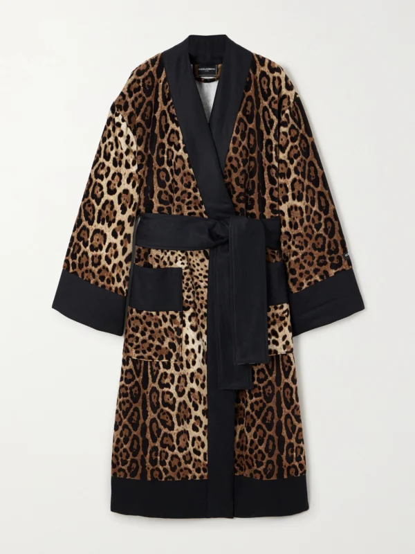 Dolce & Gabbana Leopard-print Cotton-terry Robe