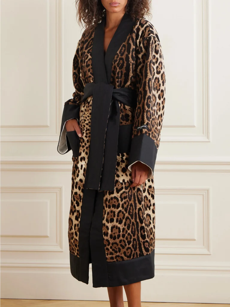 Dolce & Gabbana Leopard-print Cotton-terry Robe