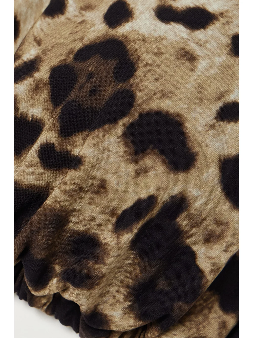 Close-up detail of the Dolce & Gabbana Leopard-print Halterneck Bikini Top