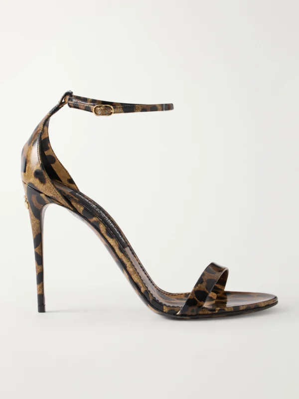 Dolce & Gabbana Leopard-print Leather Sandals