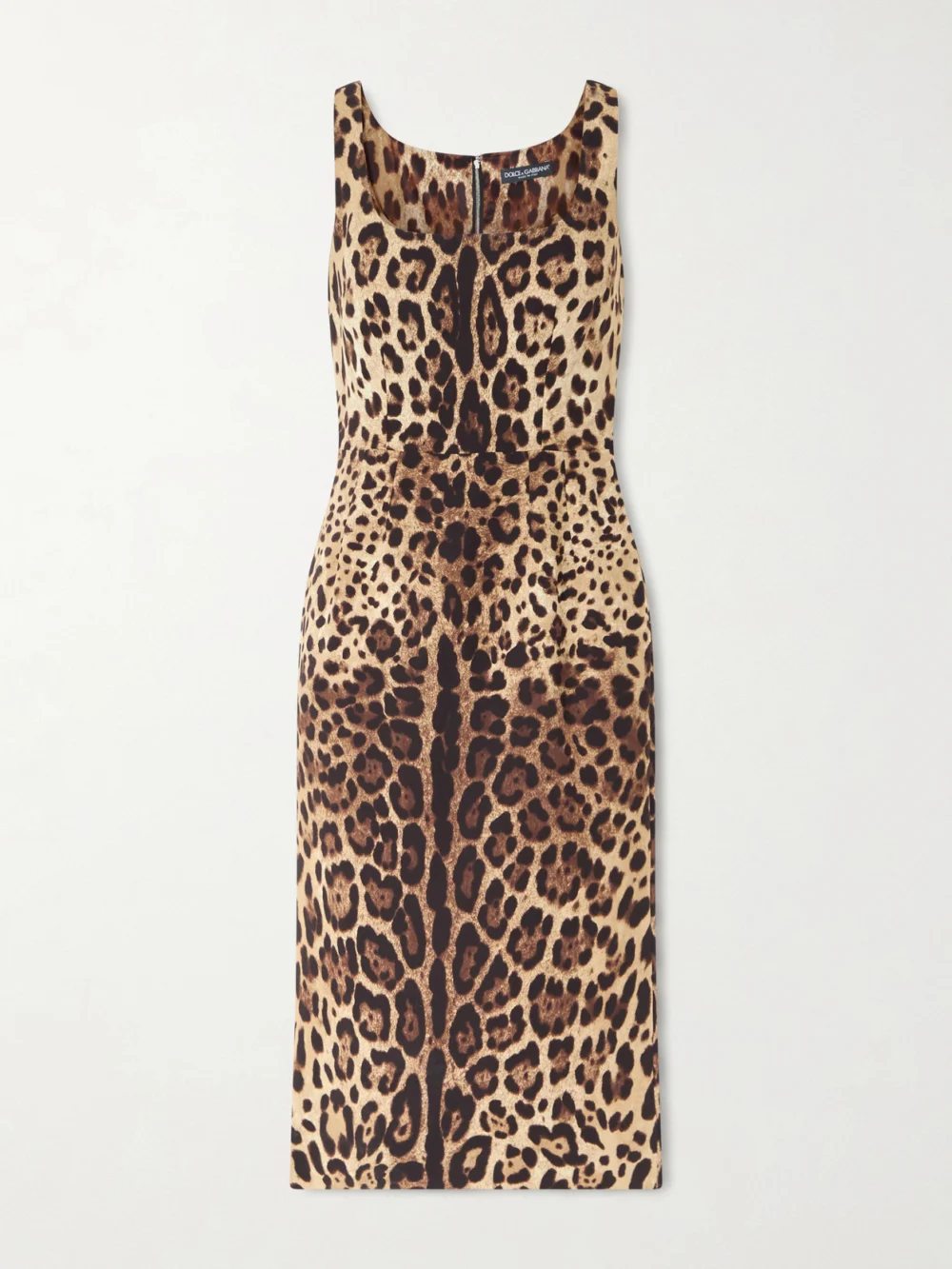 Dolce & Gabbana Leopard-print Silk-blend Satin Midi Dress in leopard print