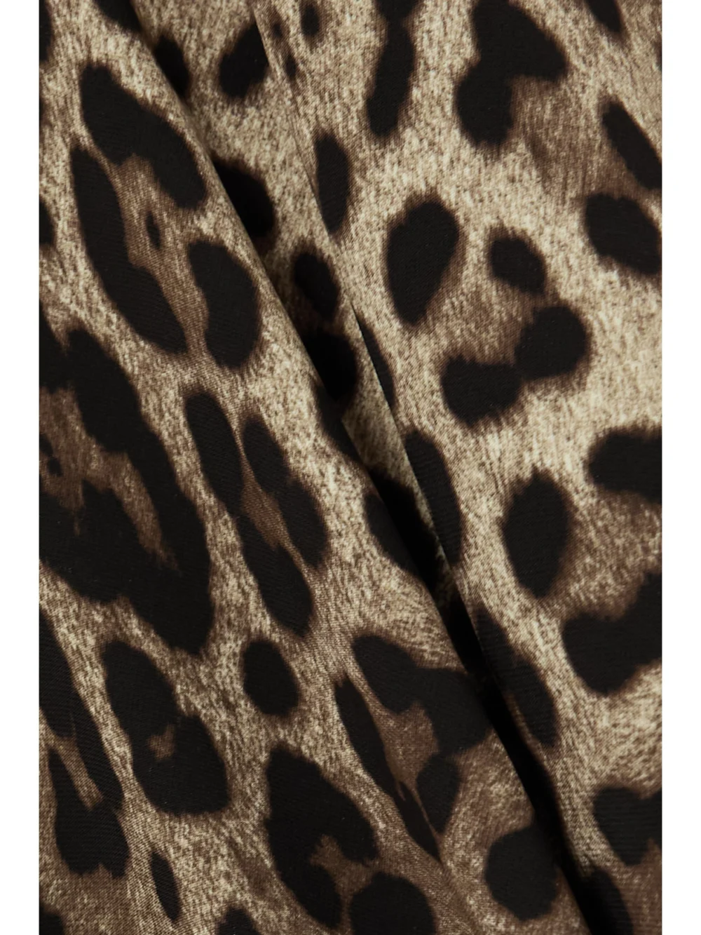 Close-up detail of the Dolce & Gabbana Leopard-print Stretch-satin Mini Dress