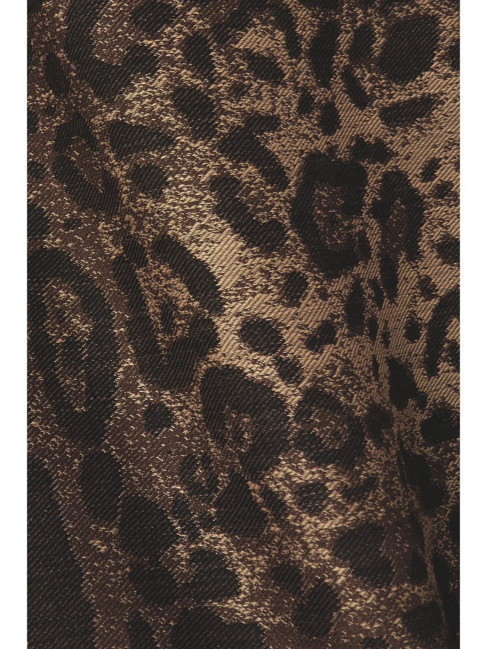 Close-up detail of the Dolce & Gabbana Leopard-print Wool-blend Jacquard Mini Skirt
